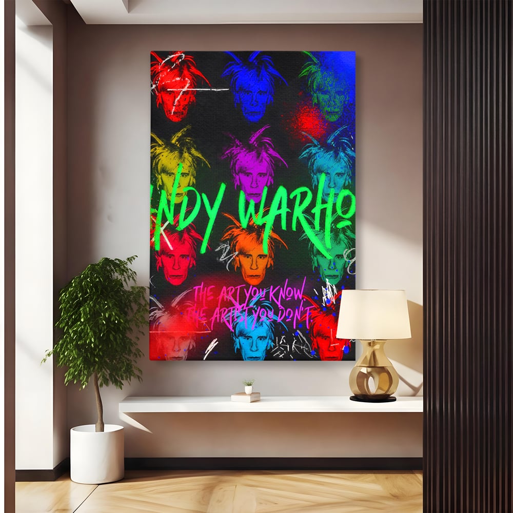 Tablou canvas cu tablou canvas cu portrete pop art andy warhol, fara rama, pe sasiu de lemn